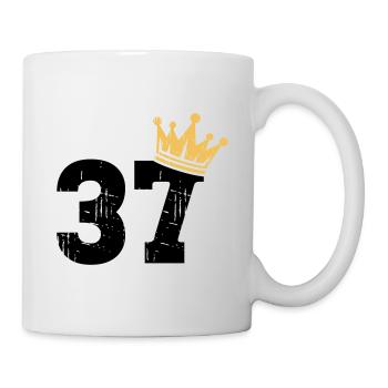 37 Crown 37e anniversaire 37 ans - Mug blanc - blanc - Droite