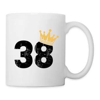 38 Krone 38. Geburtstag 38 Jahre - Tasse - Weiß - Rechts