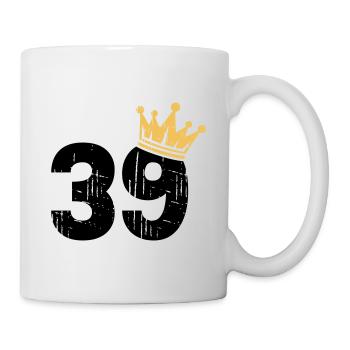 39 Krone 39. Geburtstag 39 Jahre - Tasse - Weiß - Rechts