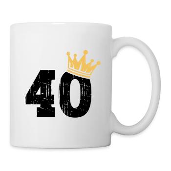40 Crown 40th Birthday 40 Years - Mug - white - Right