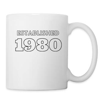Fondée en 1980 - Mug blanc - blanc - Droite