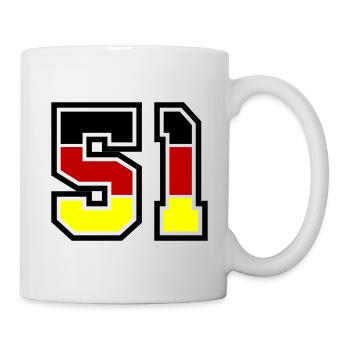 51 Symbole numérique Allemagne - Mug blanc - blanc - Droite