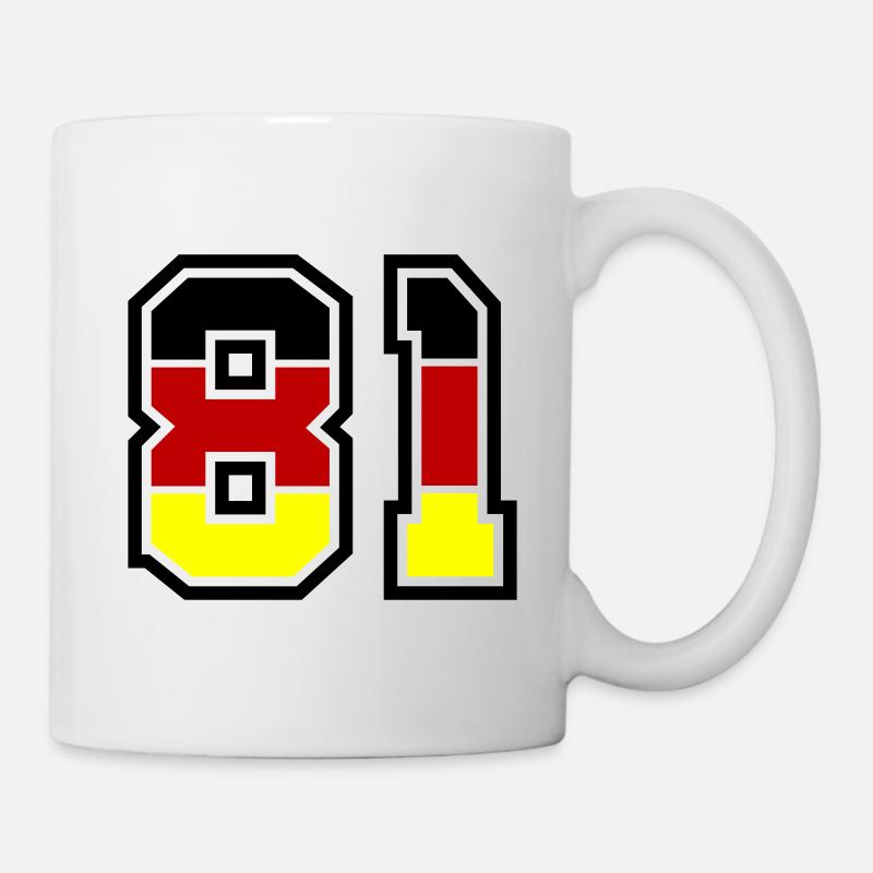 81 Zahl Symbol Germany - Tasse - Weiß