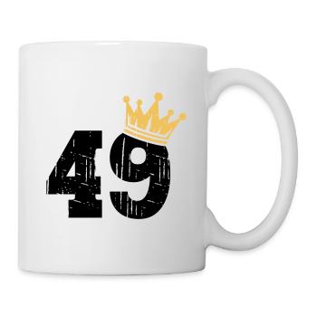 49 Krone 49. Geburtstag 49 Jahre - Tasse - Weiß - Rechts
