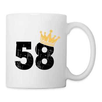 58 Krone 58. Geburtstag 58 Jahre - Tasse - Weiß - Rechts