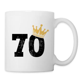 70 Krone 70. Geburtstag 70 Jahre - Tasse - Weiß - Rechts