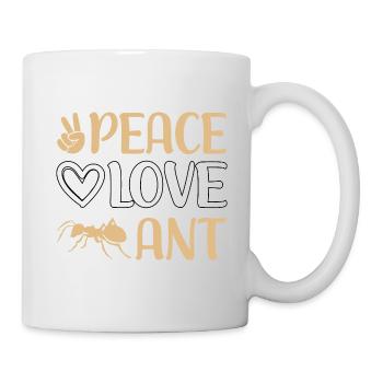 Peace Love Ant - Tasse - Weiß - Rechts
