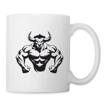 Bull Bull Musculation Muscles - Mug blanc - blanc - Droite