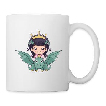 Prinzessin Drache Comic - Tasse - Weiß - Rechts