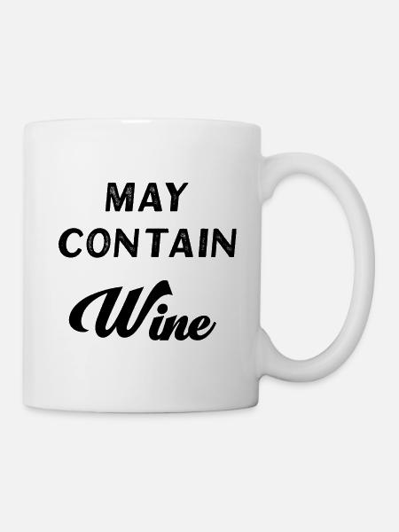May Contain Wine - Tasse - Weiß