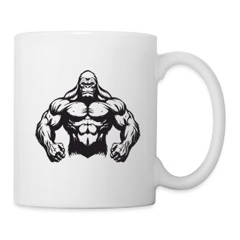 Gorilla Muskeln Fitness Gym - Tasse - Weiß - Rechts