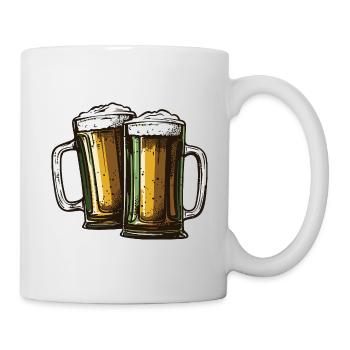 Bier Glas Prost Drinking - Tasse - Weiß - Rechts