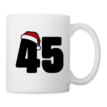 45 Zahl Weihnachten - Tasse - Weiß - Rechts