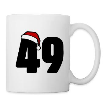 49 Zahl Weihnachten - Tasse - Weiß - Rechts