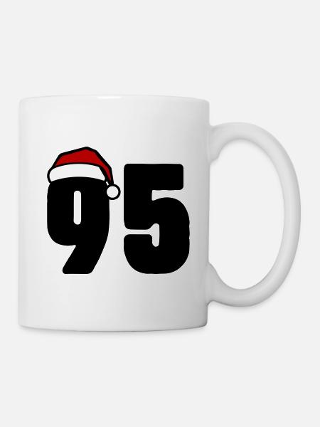 95 Zahl Weihnachten - Tasse - Weiß