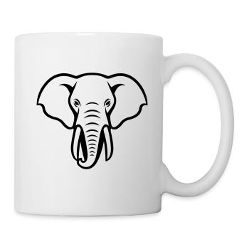 Elephant Animal Welfare Icon - Mug - white - Right