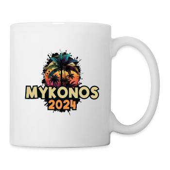 Mykonos 2024 Urlaub Spruch - Tasse - Weiß - Rechts