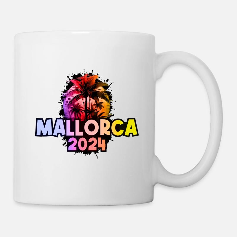 Mallorca 2024 Urlaub Bunt - Tasse - Weiß