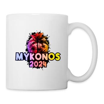 Mykonos 2024 Vacances colorées Grèce - Mug blanc - blanc - Droite