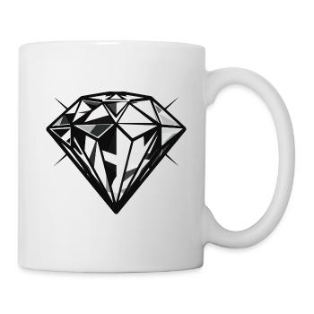 Diamant Symbol - Tasse - Weiß - Rechts