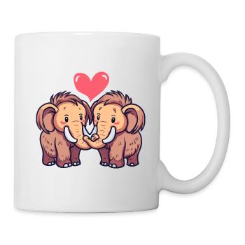 Mammouth Couple Amoureux Animal Saint Valentin - Mug blanc - blanc - Droite
