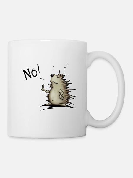 Nö! Einfach Nein! Lässig lustig grummeliger Igel - Tasse - Weiß