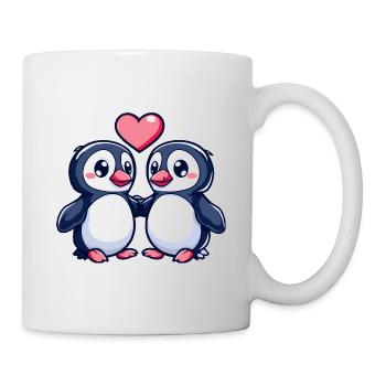 Penguin Couple Love Couple In Love - Mug - white - Right