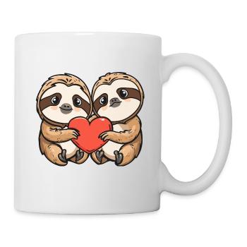 Paresseux Couple Amour Couple Amoureux - Mug blanc - blanc - Droite