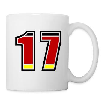 17 Nummer Deutschland Trikot - Tasse - Weiß - Rechts