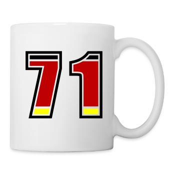 71 Nummer Deutschland Trikot - Tasse - Weiß - Rechts