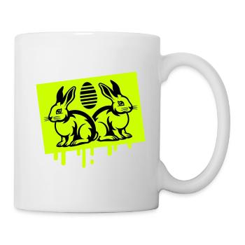 Osterhase Symbol Ostern - Tasse - Weiß - Rechts