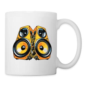 Musik Boxen Bass - Tasse - Weiß - Rechts