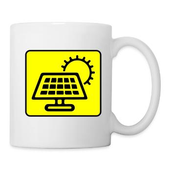 Symbole de l’installation photovoltaïque Énergie solaire - Mug blanc - blanc - Droite