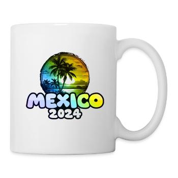 Mexiko 2024 Palmen Bunt - Tasse - Weiß - Rechts