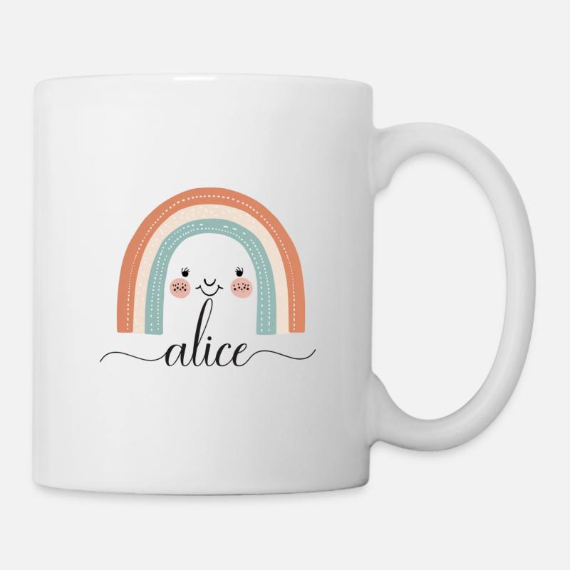 Alice! Rainbow, customisable - Mug - white