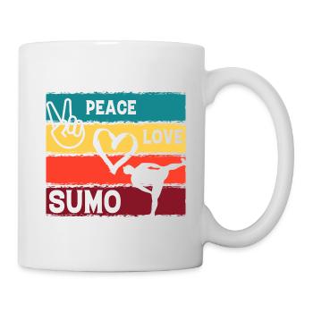 Peace Love Sumo - Mug - white - Right