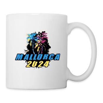 Majorque 2024 Vacances Palmiers Colorés - Mug blanc - blanc - Droite