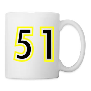 51 Zahl College - Tasse - Weiß - Rechts