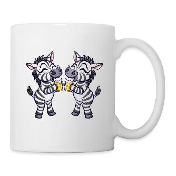 Zebra Comic Beer Funny Booze - Mug - white - Right