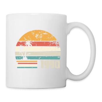 1990 Geburtstagsgeschenk - Made in 1990 Retro 1990 - Tasse - Weiß - Rechts