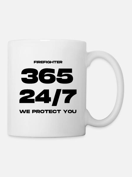 Feuerwehr, Firefighter - Tasse - Weiß