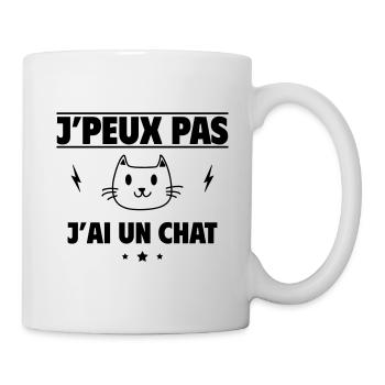 J ai un chat - Mug blanc - blanc - Droite