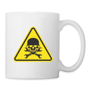SKULL WAR HELM SCHLÜSSEL WERKZEUG LOGO - Tasse - Weiß - Rechts