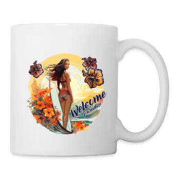 SURFING PARADISE!! - Mug blanc - blanc - Droite