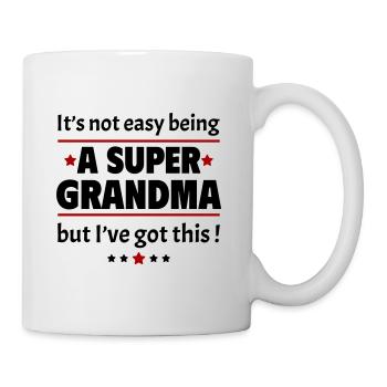 Pas facile d’être une super grand-mère - Mug blanc - blanc - Droite