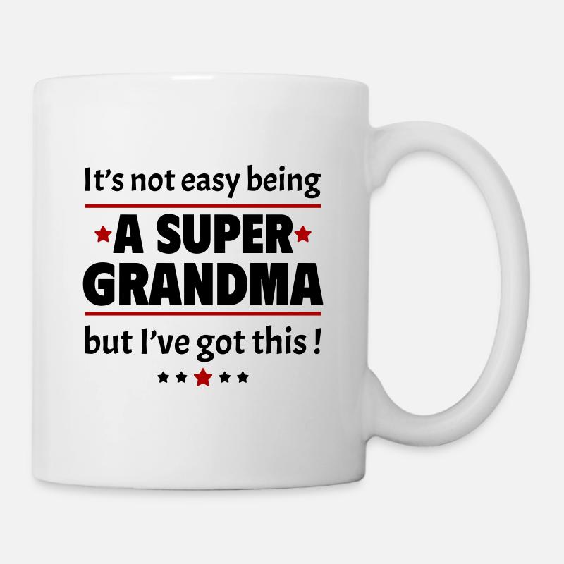 Pas facile d’être une super grand-mère - Mug blanc - blanc