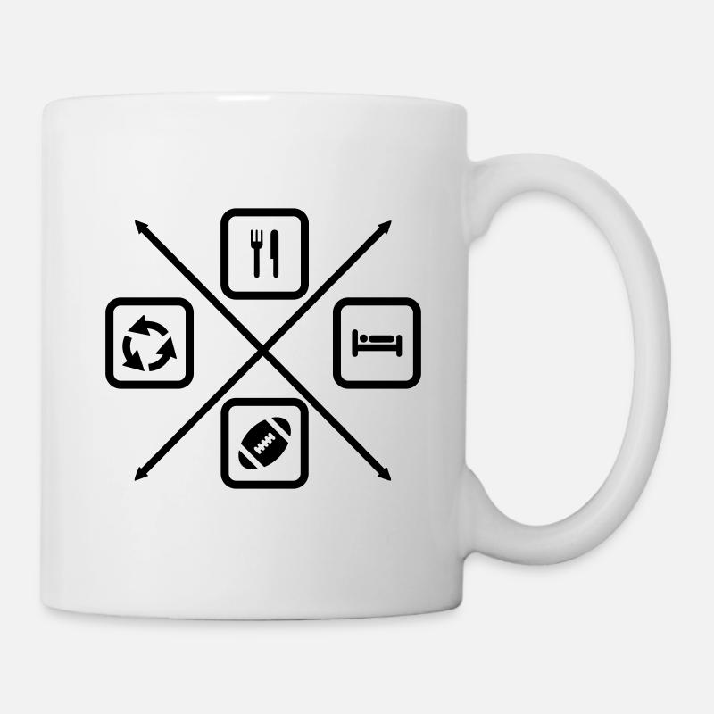Le cycle de vie d’un joueur de rugby, rugby - Mug blanc - blanc