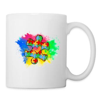 Autism Puzzle - Mug - white - Right