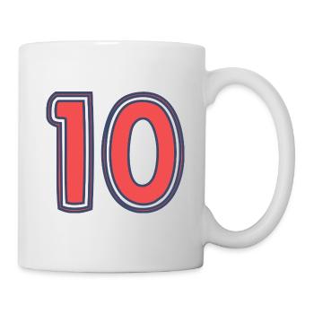 10. 10 YEARS. 10th ANNIVERSARY. 10 YEAR ANNIVERSARY. - Mug - white - Right