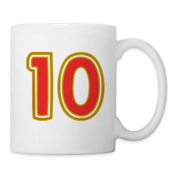 10. 10 YEARS. 10th ANNIVERSARY. 10 YEAR ANNIVERSARY. - Mug - white - Right